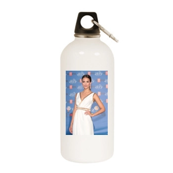 Jessica Alba White Water Bottle With Carabiner