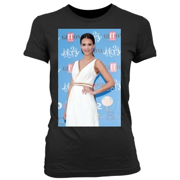 Jessica Alba Women's Junior Cut Crewneck T-Shirt