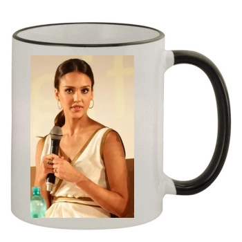 Jessica Alba 11oz Colored Rim & Handle Mug