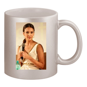 Jessica Alba 11oz Metallic Silver Mug