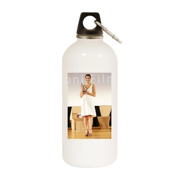 Jessica Alba White Water Bottle With Carabiner