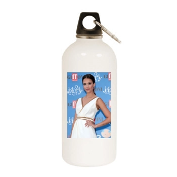 Jessica Alba White Water Bottle With Carabiner