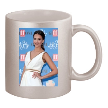 Jessica Alba 11oz Metallic Silver Mug