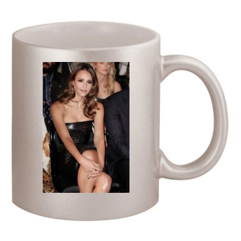 Jessica Alba 11oz Metallic Silver Mug