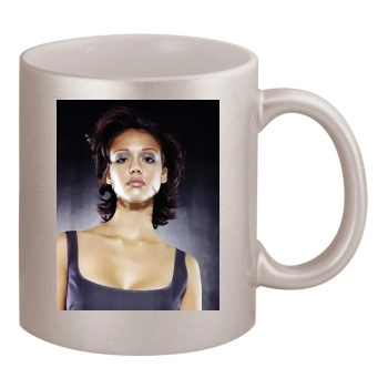 Jessica Alba 11oz Metallic Silver Mug