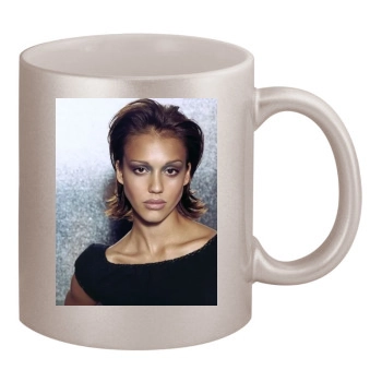 Jessica Alba 11oz Metallic Silver Mug