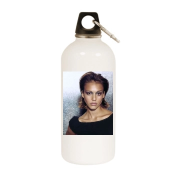 Jessica Alba White Water Bottle With Carabiner