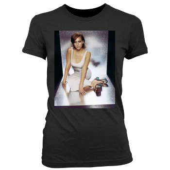 Jessica Alba Women's Junior Cut Crewneck T-Shirt