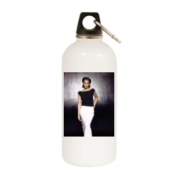 Jessica Alba White Water Bottle With Carabiner