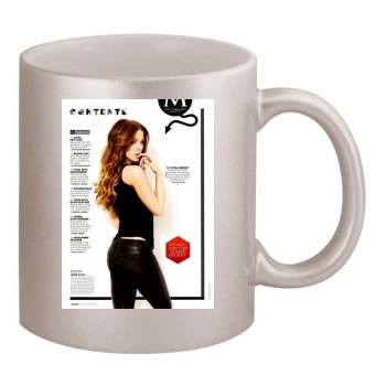 Jessica Biel 11oz Metallic Silver Mug