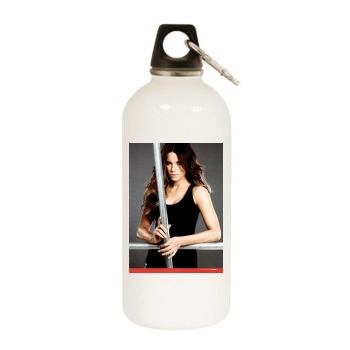 Jessica Biel White Water Bottle With Carabiner