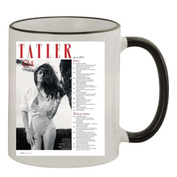 Jessica Biel 11oz Colored Rim & Handle Mug