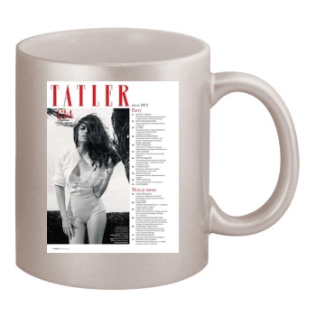 Jessica Biel 11oz Metallic Silver Mug