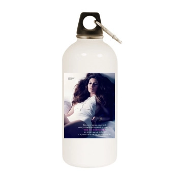 Jessica Biel White Water Bottle With Carabiner