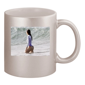 Jessica Biel 11oz Metallic Silver Mug