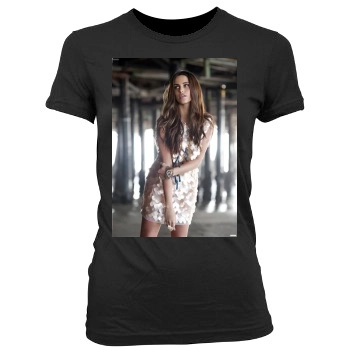 Jessica Lowndes Women's Junior Cut Crewneck T-Shirt