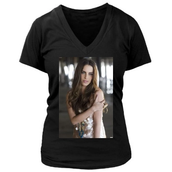 Jessica Lowndes Women's Deep V-Neck TShirt