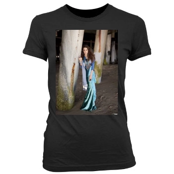 Jessica Lowndes Women's Junior Cut Crewneck T-Shirt