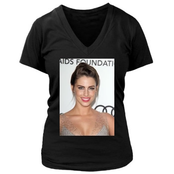 Jessica Lowndes Women's Deep V-Neck TShirt