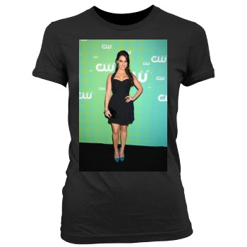 Jessica Lowndes Women's Junior Cut Crewneck T-Shirt