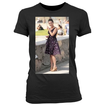 Jessica Lowndes Women's Junior Cut Crewneck T-Shirt