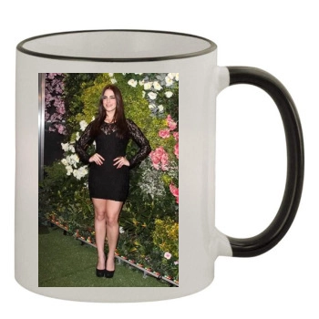 Jessica Lowndes 11oz Colored Rim & Handle Mug