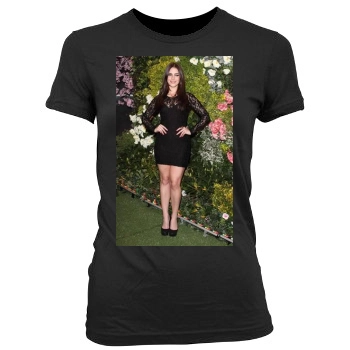 Jessica Lowndes Women's Junior Cut Crewneck T-Shirt