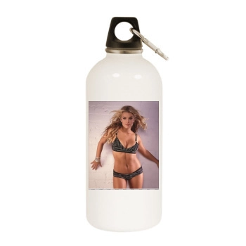 Jessica Simpson White Water Bottle With Carabiner