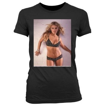 Jessica Simpson Women's Junior Cut Crewneck T-Shirt