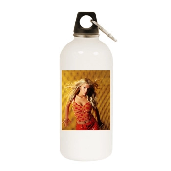 Jessica Simpson White Water Bottle With Carabiner