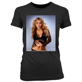 Jessica Simpson Women's Junior Cut Crewneck T-Shirt