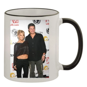 Jessica Simpson 11oz Colored Rim & Handle Mug