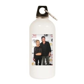 Jessica Simpson White Water Bottle With Carabiner