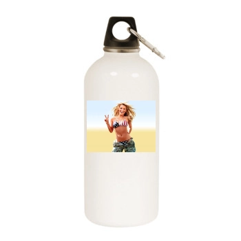 Jessica Simpson White Water Bottle With Carabiner