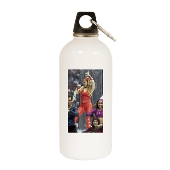 Jessica Simpson White Water Bottle With Carabiner