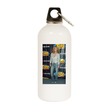 Jessica Simpson White Water Bottle With Carabiner