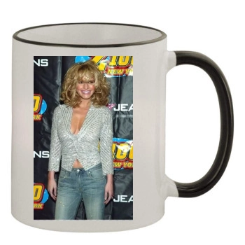 Jessica Simpson 11oz Colored Rim & Handle Mug