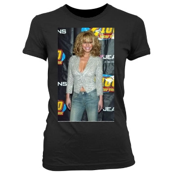 Jessica Simpson Women's Junior Cut Crewneck T-Shirt