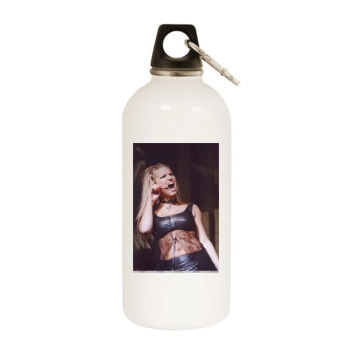 Jessica Simpson White Water Bottle With Carabiner