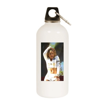 Jessica Simpson White Water Bottle With Carabiner