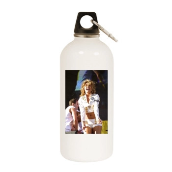 Jessica Simpson White Water Bottle With Carabiner