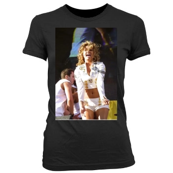 Jessica Simpson Women's Junior Cut Crewneck T-Shirt