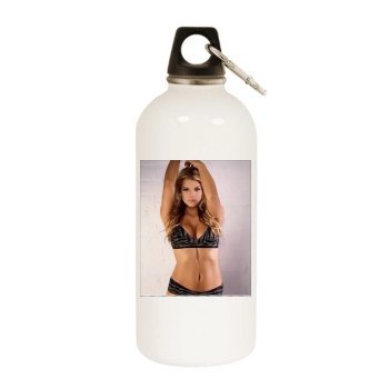 Jessica Simpson White Water Bottle With Carabiner