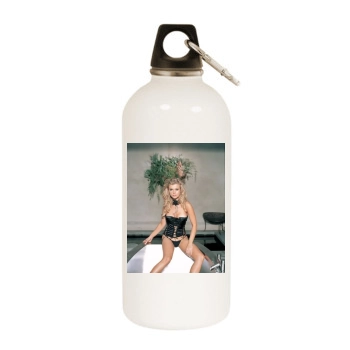 Joanna Krupa White Water Bottle With Carabiner