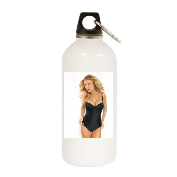 Joanna Krupa White Water Bottle With Carabiner