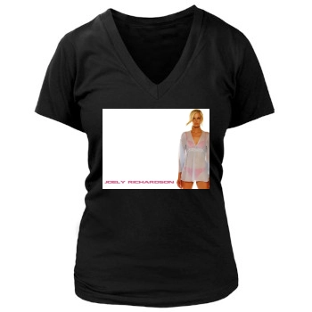 Joely Richardson Women's Deep V-Neck TShirt