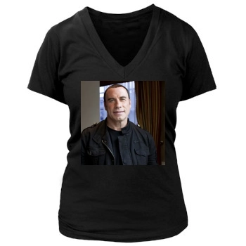 John Travolta Women's Deep V-Neck TShirt