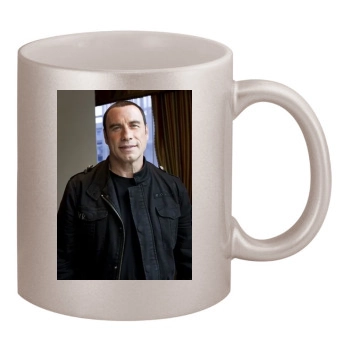 John Travolta 11oz Metallic Silver Mug