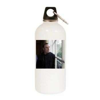 John Travolta White Water Bottle With Carabiner