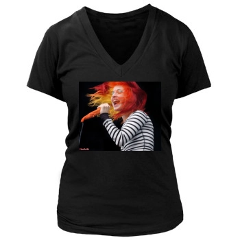 Paramore Women's Deep V-Neck TShirt